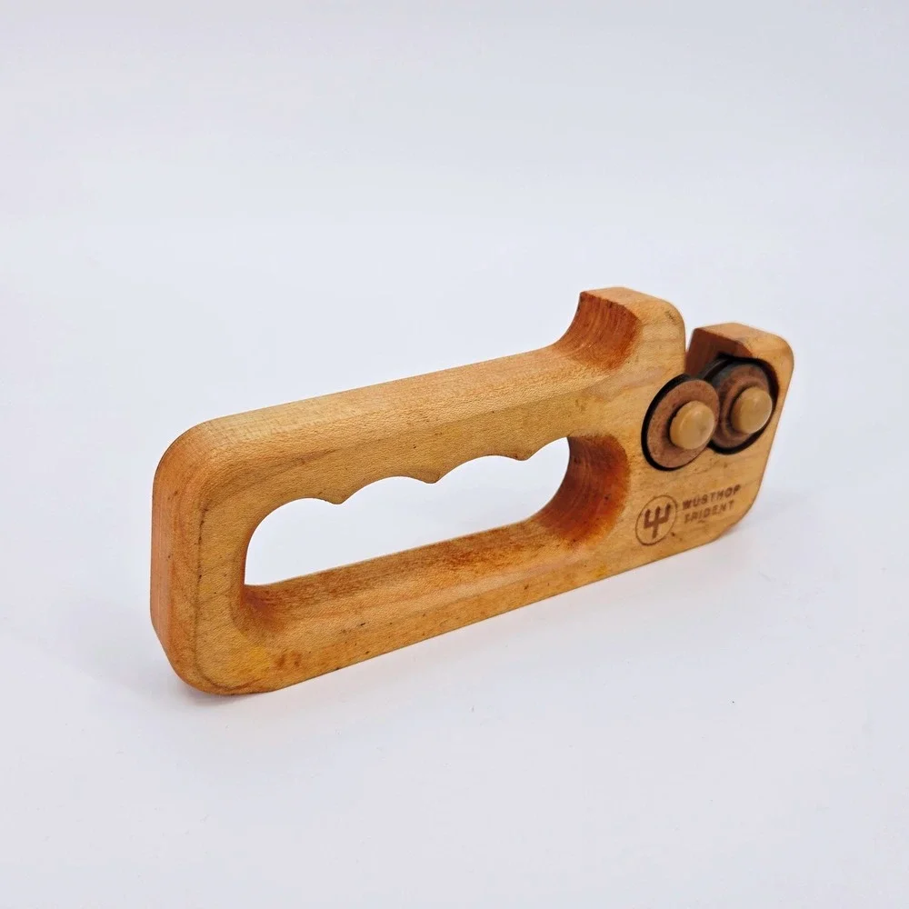 Wusthof Trident Vintage‎ Beechwood Knife Sharpener Solingen Germany GUC